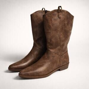 FRYE AND CO. Ivie Women’s Size 11 M Brown Mid Calf Boots Man Made Material NEW